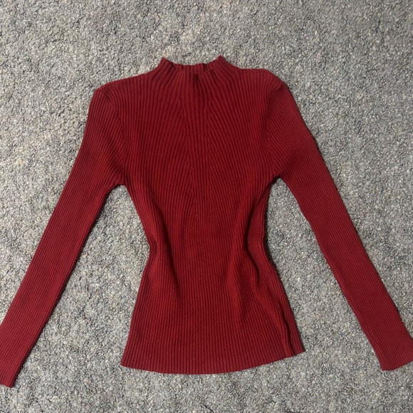 Red Mockneck Sweater - Picture 1 of 3